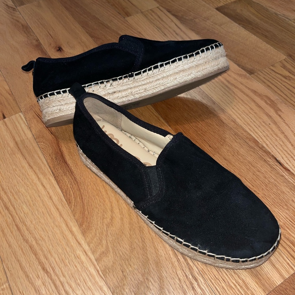 Sam Edelman Black Platform Espadrille Sneakers